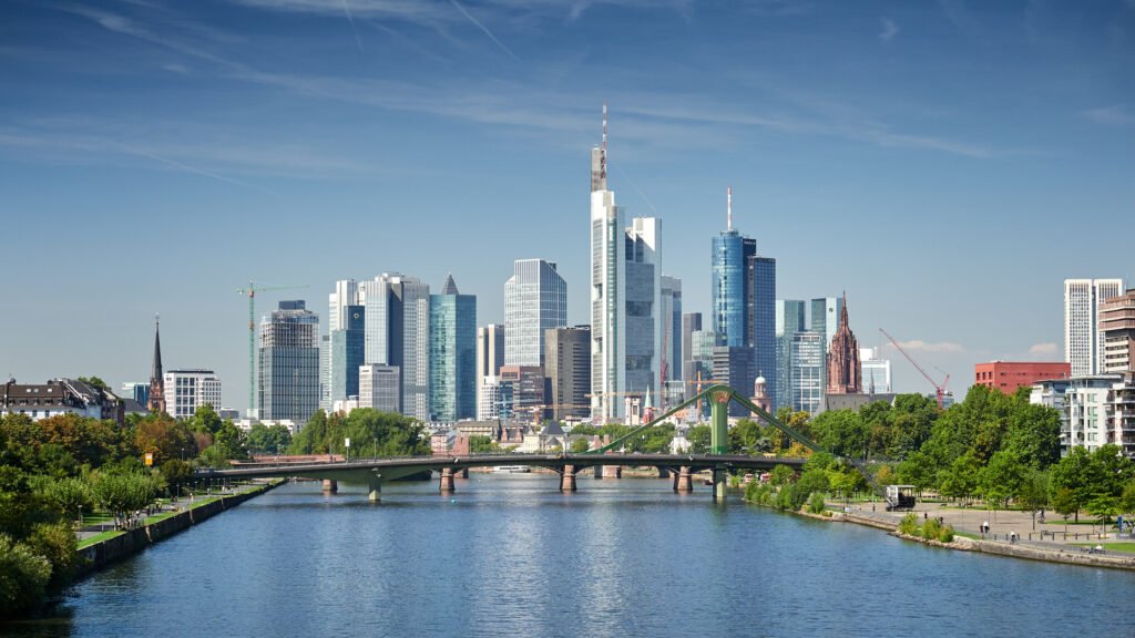 Blick auf Skyline Frankfurt am Main